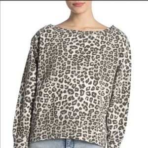 NEW $159 Good American Cheetah Print Sweatshirt